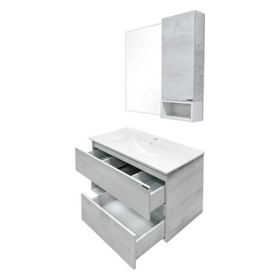 Тумба подвесная с раковиной Comforty Турин 90 см, дуб белый - 5 Тумба подвесная с раковиной Comforty Турин 90 см, дуб белый фото 5