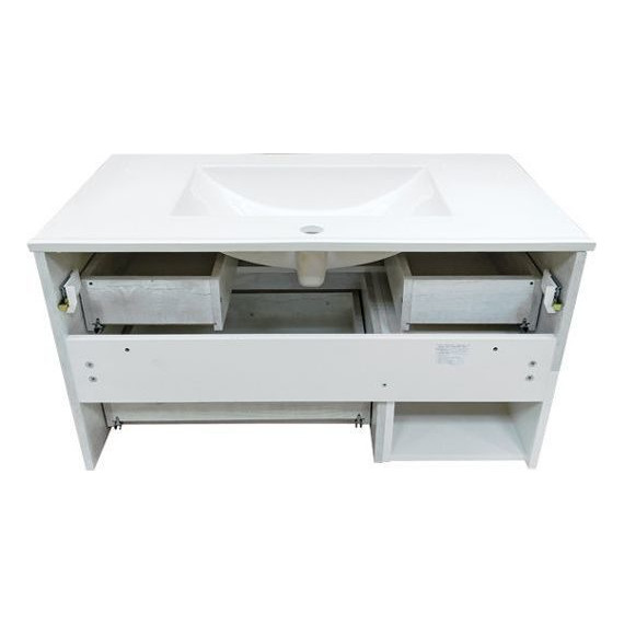 Тумба подвесная с раковиной Comforty Турин 90 см, дуб белый - 7 Тумба подвесная с раковиной Comforty Турин 90 см, дуб белый фото 7