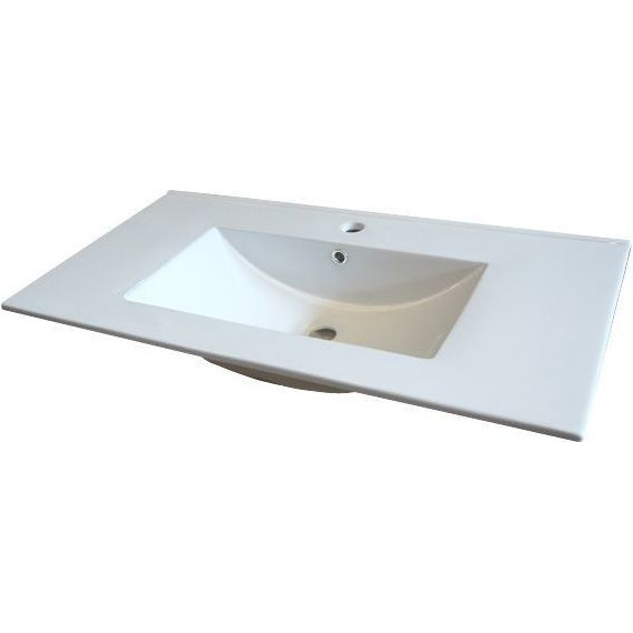 Тумба подвесная с раковиной Comforty Турин 90 см, дуб белый - 2 Тумба подвесная с раковиной Comforty Турин 90 см, дуб белый фото 2