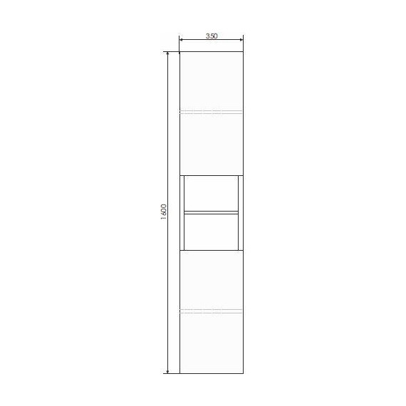 Пенал подвесной Comforty Верона 35 см, дуб белый - 9 Пенал подвесной Comforty Верона 35 см, дуб белый фото 9