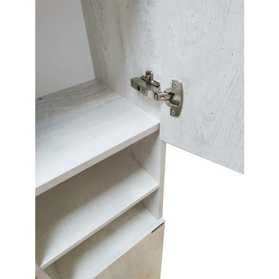 Пенал подвесной Comforty Верона 35 см, дуб белый - 3 Пенал подвесной Comforty Верона 35 см, дуб белый фото 3