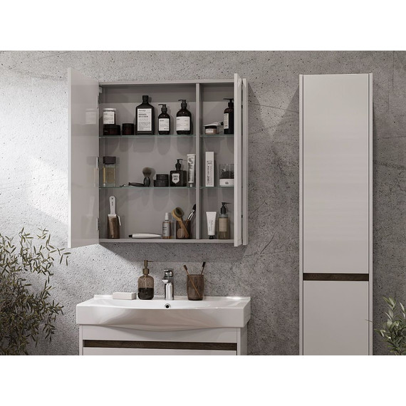 Зеркало-шкаф Акватон Нортон 80 см 1A249202NT010, белый - 8 Зеркало-шкаф Акватон Нортон 80 см 1A249202NT010, белый фото 8
