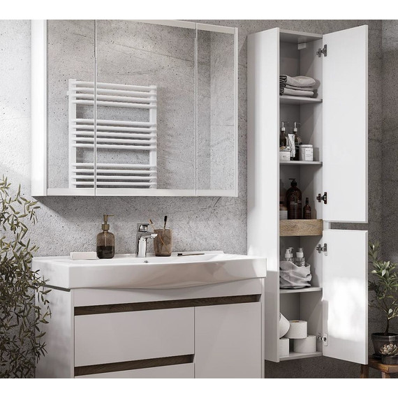 Зеркало-шкаф Акватон Нортон 100 см 1A249302NT010, белый - 8 Зеркало-шкаф Акватон Нортон 100 см 1A249302NT010, белый фото 8