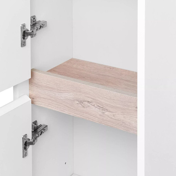 Пенал подвесной Акватон Нортон 34 см 1A249403NT01L, белый/дуб эндгрейн фото 5