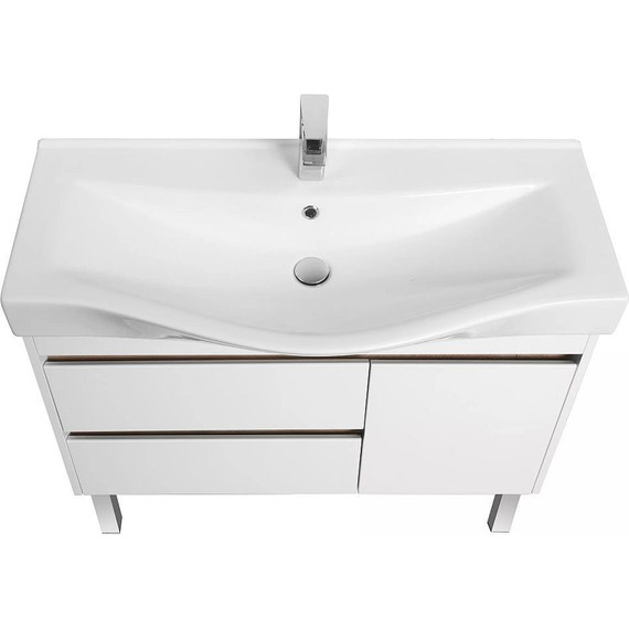 Тумба подвесная с раковиной Акватон Нортон 100 см 1A2490K0NT010, белый/дуб эндгрейн - 4 Тумба подвесная с раковиной Акватон Нортон 100 см 1A2490K0NT010, белый/дуб эндгрейн фото 4