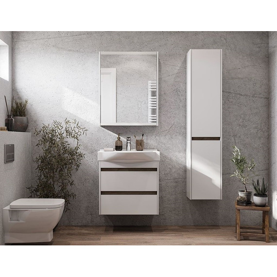 Пенал подвесной Акватон Нортон 34 см 1A249403NT01R, белый/дуб эндгрейн - 7 Пенал подвесной Акватон Нортон 34 см 1A249403NT01R, белый/дуб эндгрейн фото 7