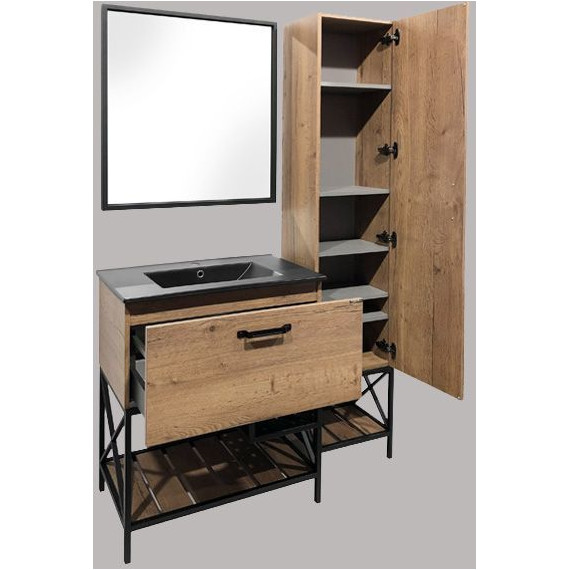 Зеркало Comforty Бредфорд 75 см, чёрный - 7 Зеркало Comforty Бредфорд 75 см, чёрный фото 7