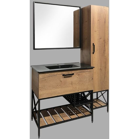 Зеркало Comforty Бредфорд 90 см, чёрный - 5 Зеркало Comforty Бредфорд 90 см, чёрный фото 5