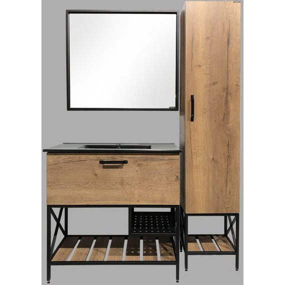 Зеркало Comforty Бредфорд 90 см, чёрный - 6 Зеркало Comforty Бредфорд 90 см, чёрный фото 6