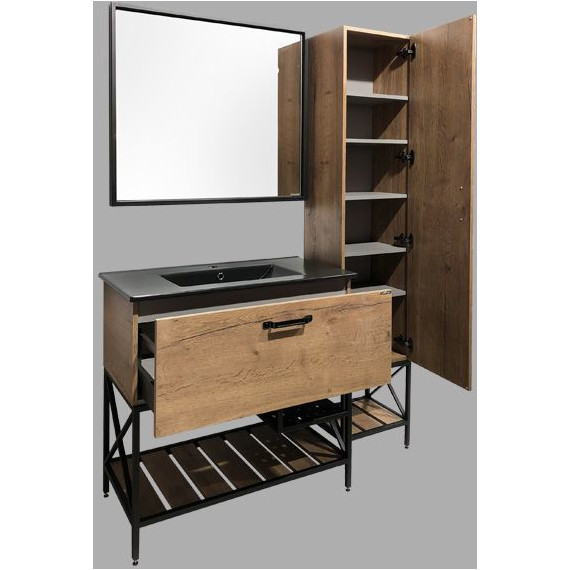 Зеркало Comforty Бредфорд 90 см, чёрный - 7 Зеркало Comforty Бредфорд 90 см, чёрный фото 7