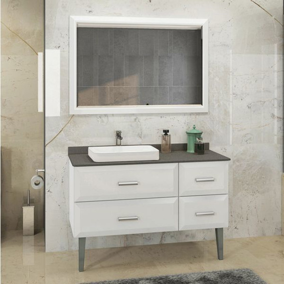 Зеркало Comforty Империя 120 см, белый фото 2