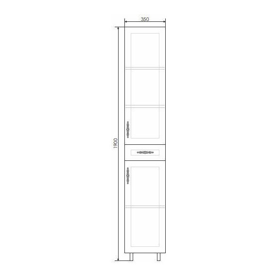 Пенал напольный Comforty Севилья 35 см, слоновая кость - 11 Пенал напольный Comforty Севилья 35 см, слоновая кость фото 11