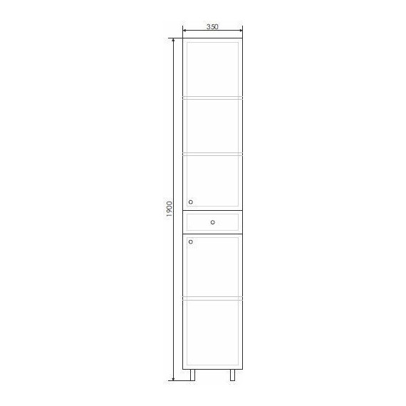 Пенал напольный Comforty Сочи 35 см, белый фото 11