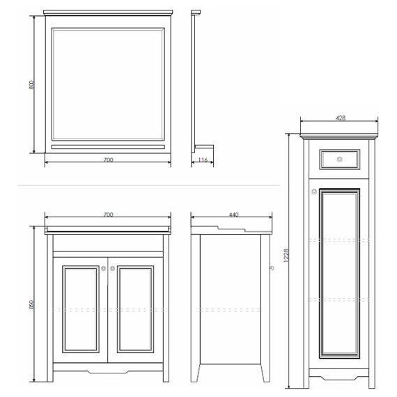 Пенал напольный Comforty Тбилиси 40 см, белый фото 14