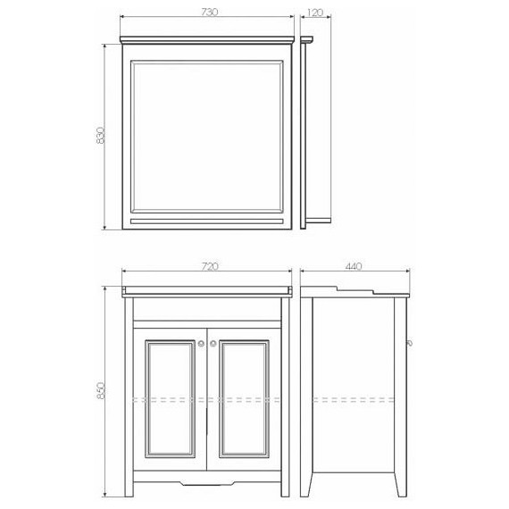 Зеркало Comforty Тбилиси 70 см, белый - 6 Зеркало Comforty Тбилиси 70 см, белый фото 6