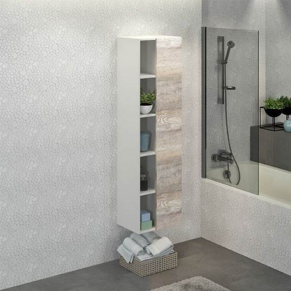 Пенал подвесной Comforty Турин 45 см, дуб бежевый фото 9