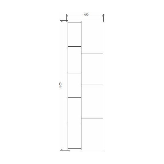 Пенал подвесной Comforty Турин 45 см, дуб бежевый фото 13