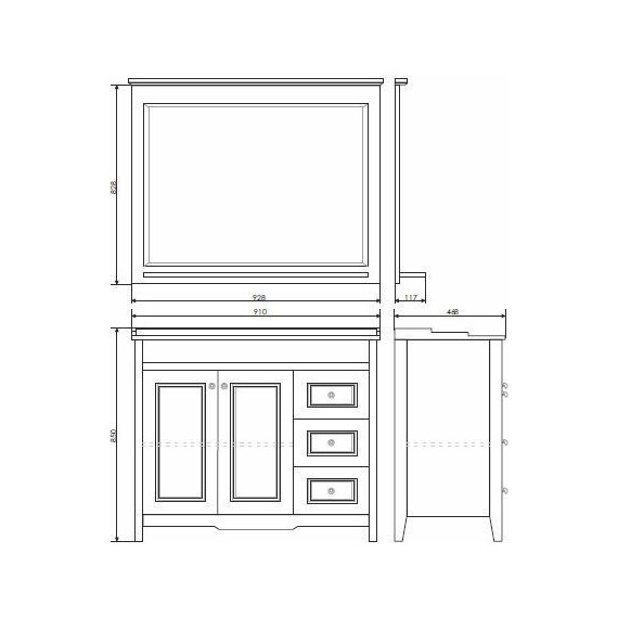 Зеркало Comforty Тбилиси 90 см, белый фото 6