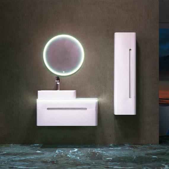 Зеркало Jorno Shine 65 см Shi.02.65/W фото 4