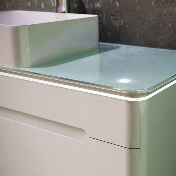 Тумба подвесная с раковиной Jorno Shine 90 см Shi.01.90/P/W, белый фото 7