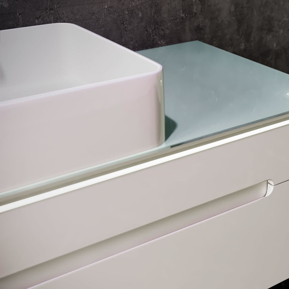 Тумба подвесная с раковиной Jorno Shine 90 см Shi.01.90/P/W, белый фото 10