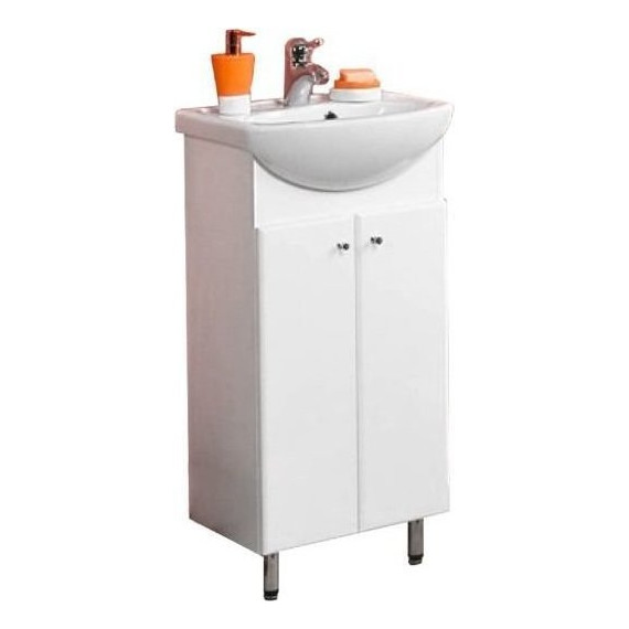 Тумба напольная с раковиной Акватон Мира 45 см 1A1044K1MR010, белый фото 3