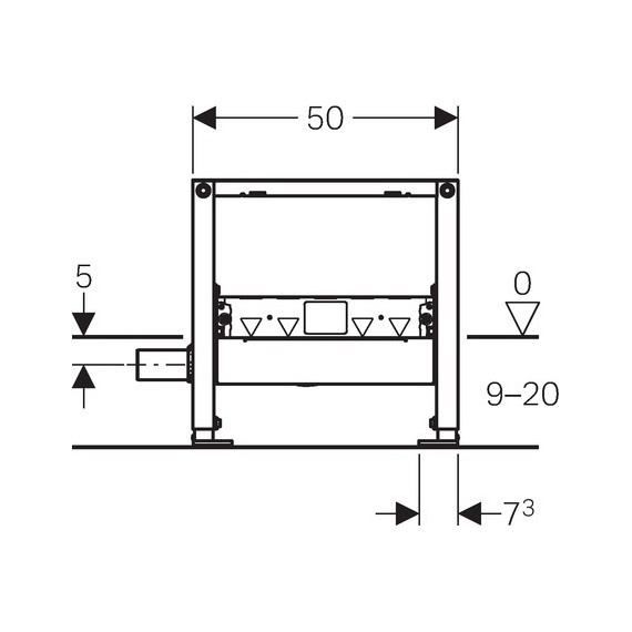 Инсталляция для трапа Geberit Duofix 111.591.00.1 H50хD50 фото 2