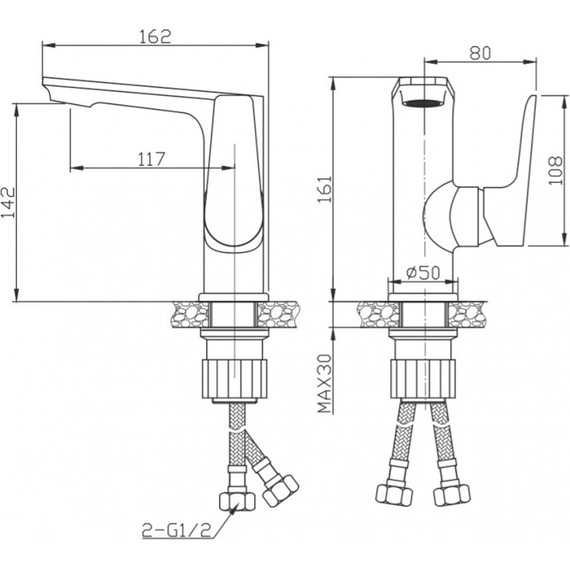 Смеситель для раковины BelBagno ANCONA-LVM-CRM - 2 Смеситель для раковины BelBagno ANCONA-LVM-CRM фото 2