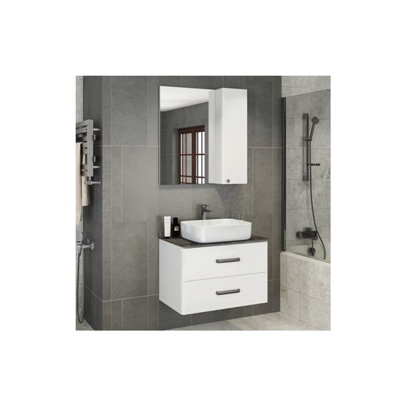 Зеркало-шкаф Comforty Амстердам 75 см, белый - 3 Зеркало-шкаф Comforty Амстердам 75 см, белый фото 3