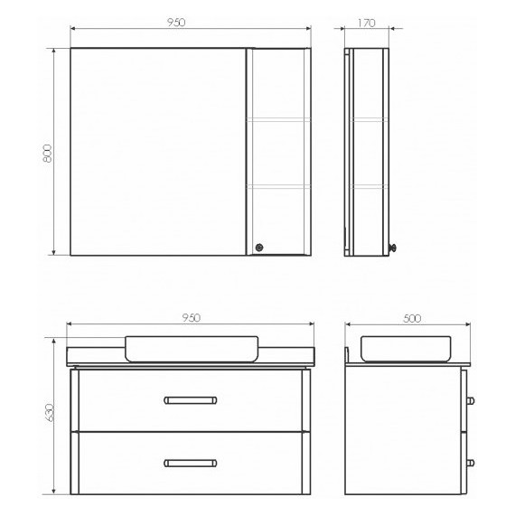 Зеркало-шкаф Comforty Амстердам 95 см, белый фото 6