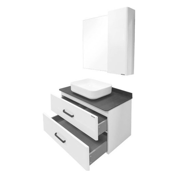 Зеркало-шкаф Comforty Амстердам 95 см, белый фото 5