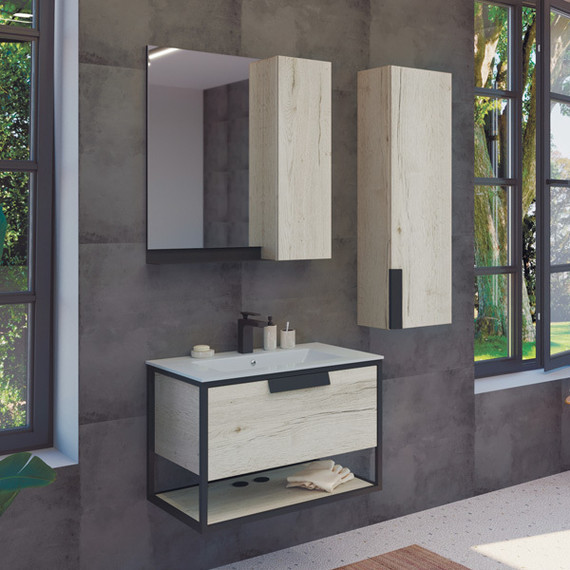 Зеркало-шкаф Comforty Бонн 75 см, дуб дымчатый - 3 Зеркало-шкаф Comforty Бонн 75 см, дуб дымчатый фото 3