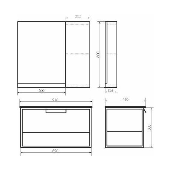 Зеркало-шкаф Comforty Бонн 80 см, дуб дымчатый - 7 Зеркало-шкаф Comforty Бонн 80 см, дуб дымчатый фото 7