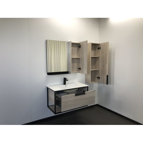 Зеркало-шкаф Comforty Бонн 80 см, дуб дымчатый - 5 Зеркало-шкаф Comforty Бонн 80 см, дуб дымчатый фото 5