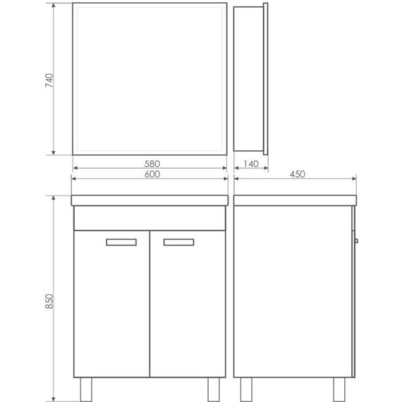 Зеркало-шкаф Comforty Диана 60 см, белый фото 5