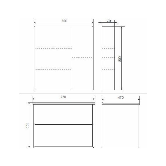 Зеркало-шкаф Comforty Женева 75 см, дуб белый - 8 Зеркало-шкаф Comforty Женева 75 см, дуб белый фото 8