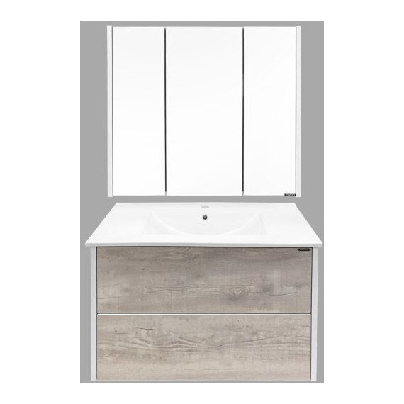 Зеркало-шкаф Comforty Женева 90 см, дуб белый - 5 Зеркало-шкаф Comforty Женева 90 см, дуб белый фото 5