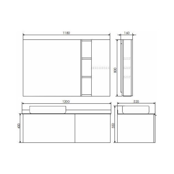 Зеркало-шкаф Comforty Милан 120 см, белый фото 5