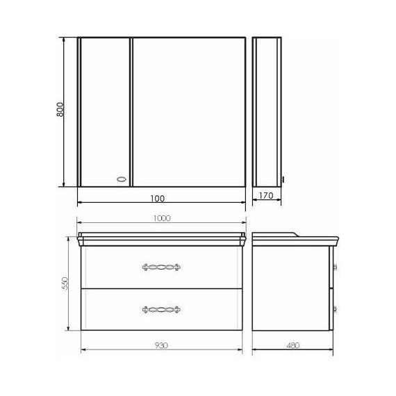 Зеркало-шкаф Comforty Неаполь 100 см, белый фото 6