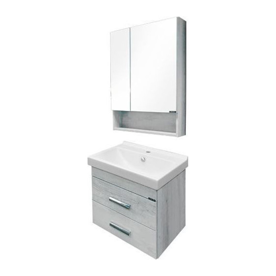 Зеркало-шкаф Comforty Никосия 60 см, дуб белый фото 5