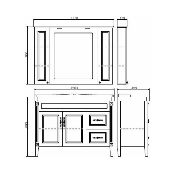 Зеркало-шкаф Comforty Палермо 120 см, белый - 6 Зеркало-шкаф Comforty Палермо 120 см, белый фото 6