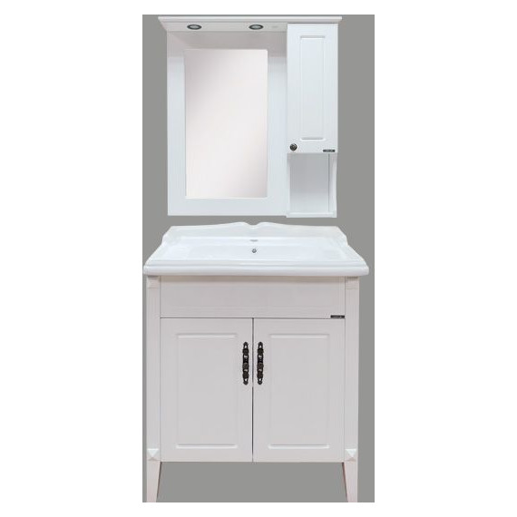 Зеркало-шкаф Comforty Палермо 80 см, белый - 4 Зеркало-шкаф Comforty Палермо 80 см, белый фото 4