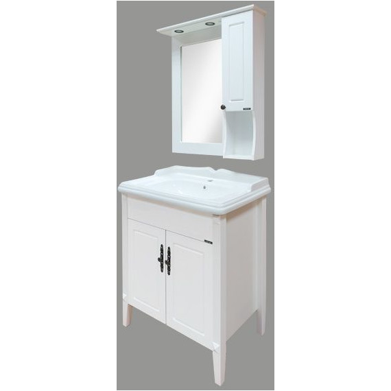 Зеркало-шкаф Comforty Палермо 80 см, белый - 5 Зеркало-шкаф Comforty Палермо 80 см, белый фото 5