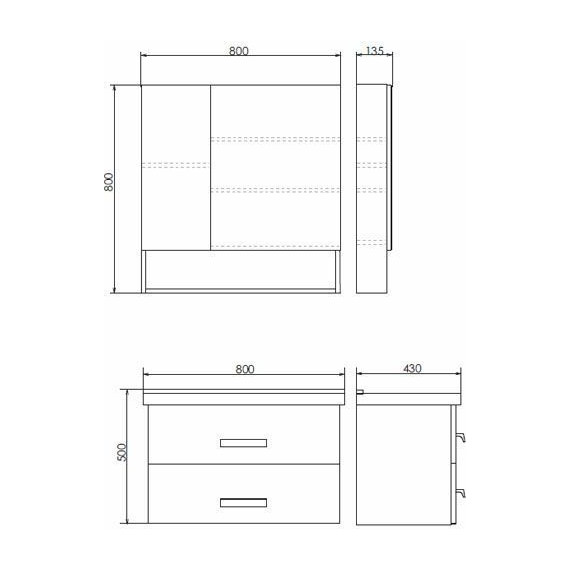 Зеркало-шкаф Comforty Парма 80 см, дуб дымчатый фото 9