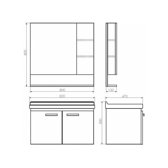 Зеркало-шкаф Comforty Рига 80 см, дуб сонома фото 7