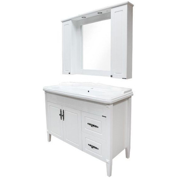 Зеркало-шкаф Comforty Севилья 100 см, слоновая кость - 5 Зеркало-шкаф Comforty Севилья 100 см, слоновая кость фото 5