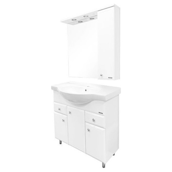 Зеркало-шкаф Comforty Сочи 85 см, белый - 6 Зеркало-шкаф Comforty Сочи 85 см, белый фото 6