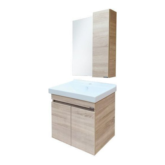 Зеркало-шкаф Comforty Тромсе 60 см, дуб сонома - 5 Зеркало-шкаф Comforty Тромсе 60 см, дуб сонома фото 5