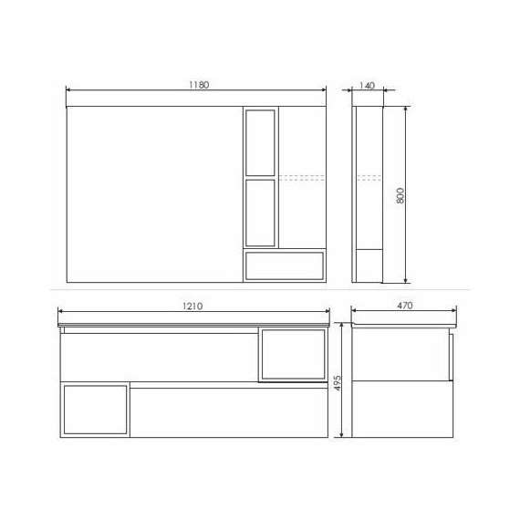 Зеркало-шкаф Comforty Турин 120 см, дуб бежевый - 6 Зеркало-шкаф Comforty Турин 120 см, дуб бежевый фото 6