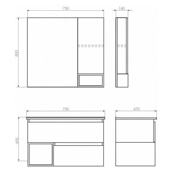 Зеркало-шкаф Comforty Турин 75 см, дуб бежевый фото 5
